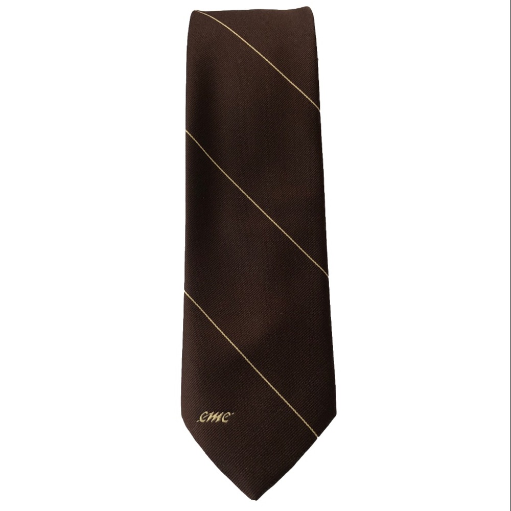 Brown Tie with tan stripes